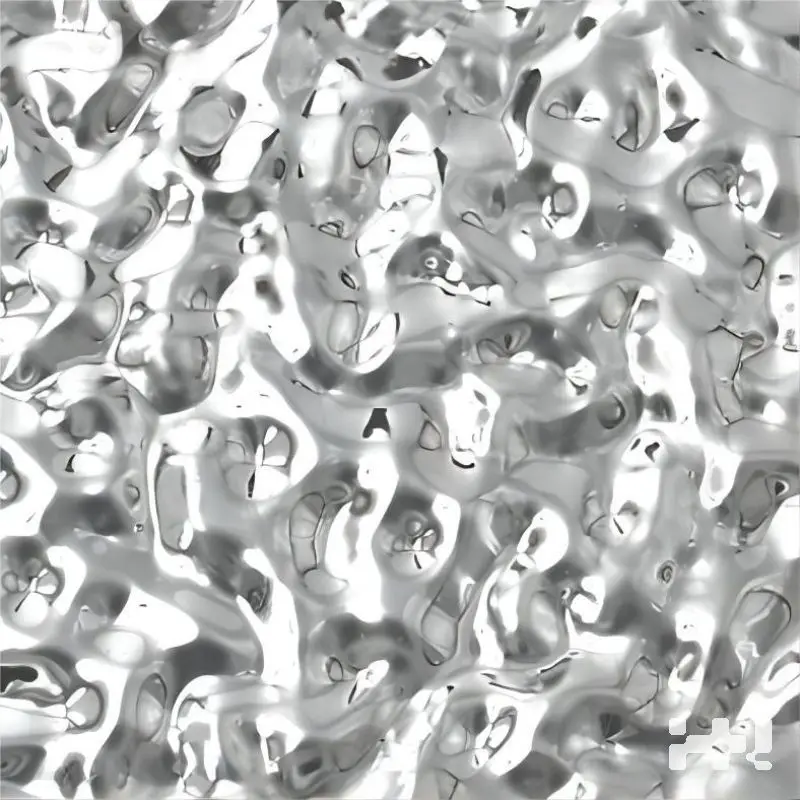 Silver Water Ripple Panel